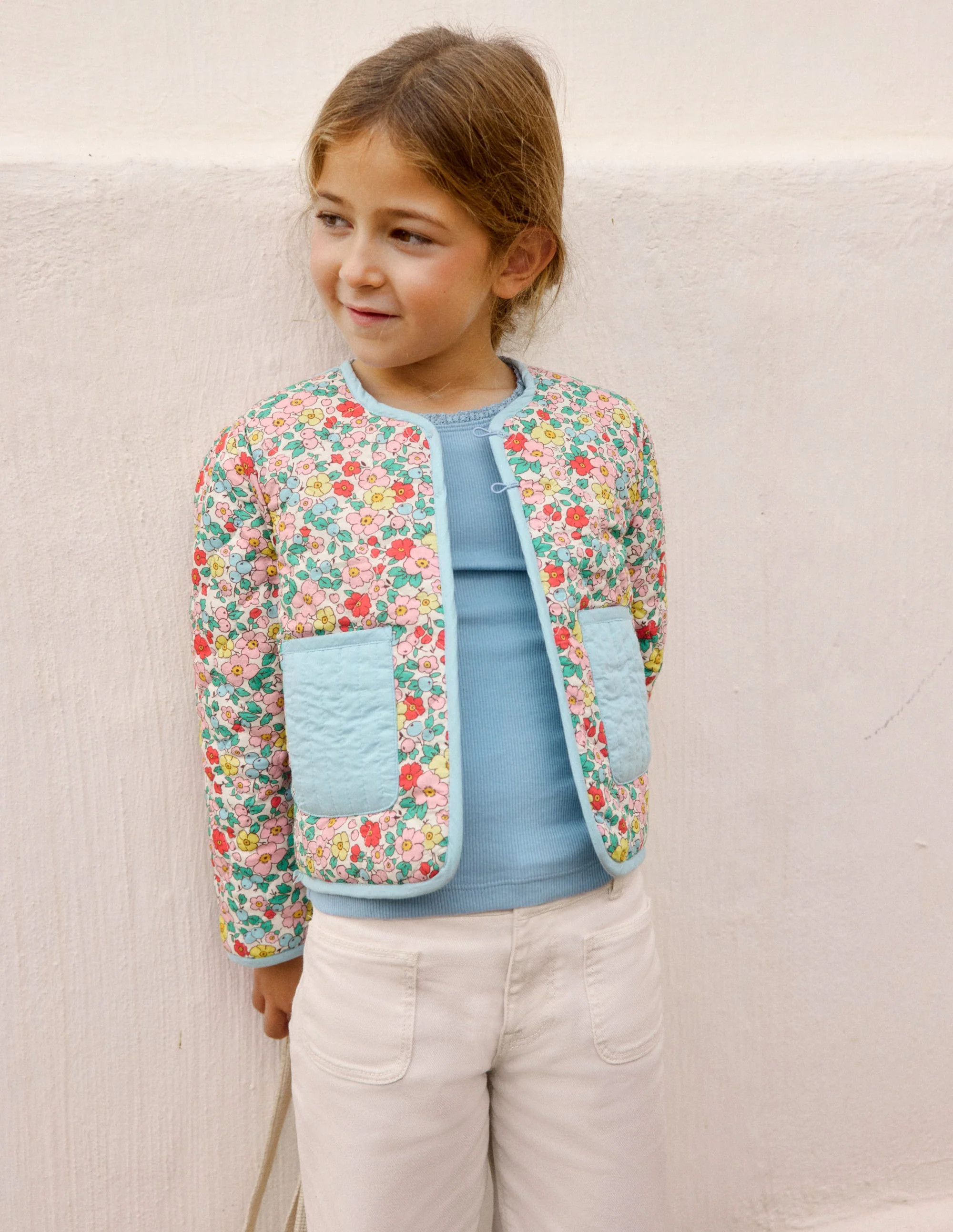 Aurore Reversible Jacket-Vanilla White Apple Blossom | Boden (US)