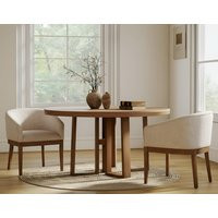 Beige Dining Chairs Set of 2 Mid-Century Modern Dining Chairs, Linen Upholstered Kitchen Dining Room Chair Curved, Customized | AliExpress (US)