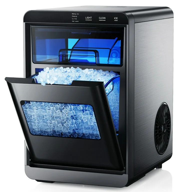 Simzlife Nugget Ice Maker Countertop, 44.9lbs per Day Soft Chewable Pebble Nugget Ice Machine wit... | Walmart (US)