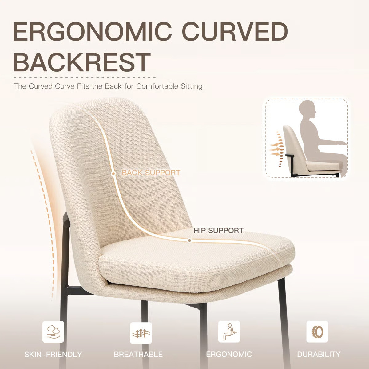 Fabric Upholstered Parsons Side Chair Dining Chair (Set of 2) | Wayfair North America