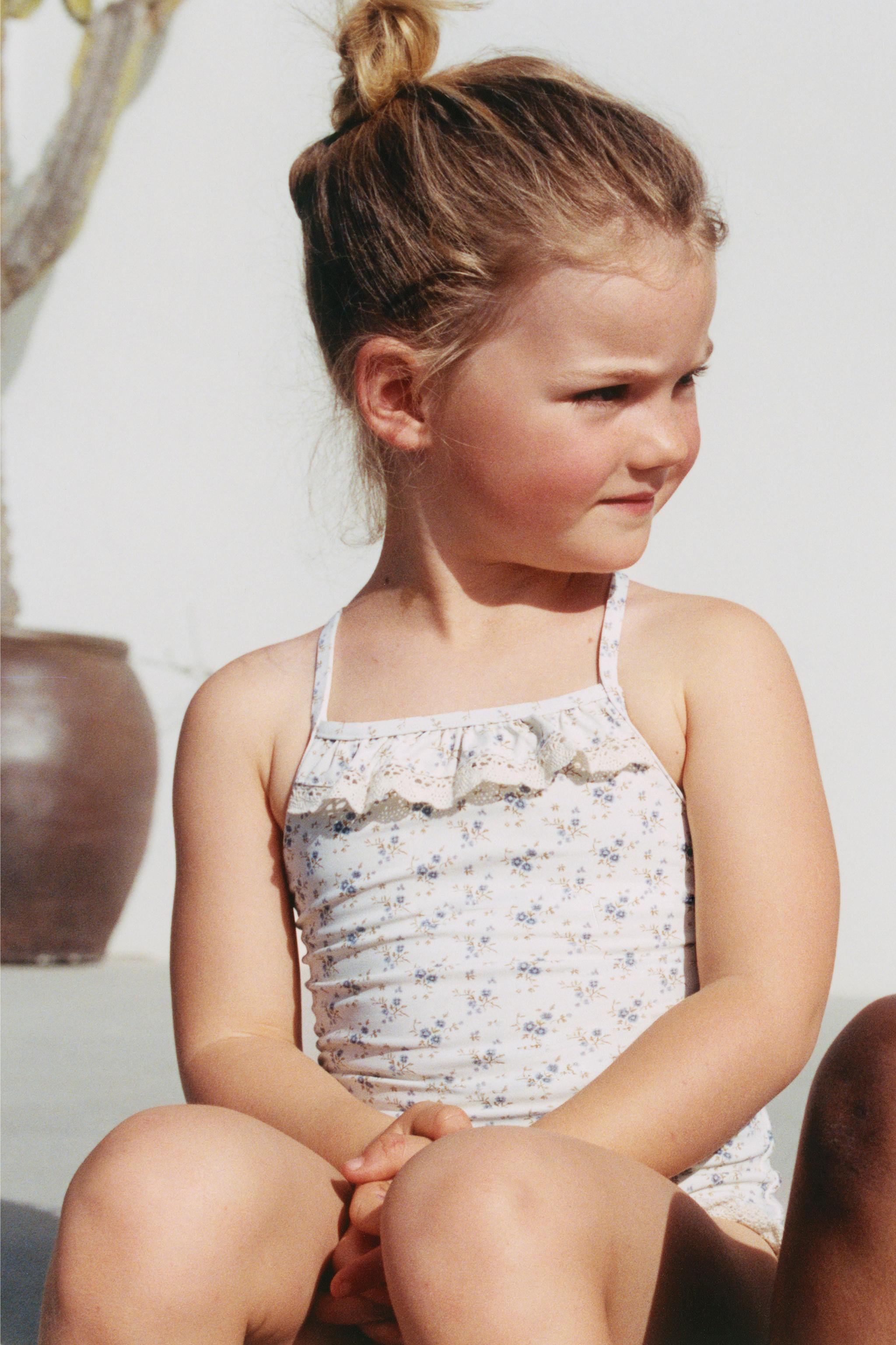 2-6 YEARS/ LACE TRIM FLORAL SWIMSUIT | Zara UK