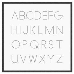 Blodwen Modern Classic English Alphabet Framed Canvas Art - II | Kathy Kuo Home