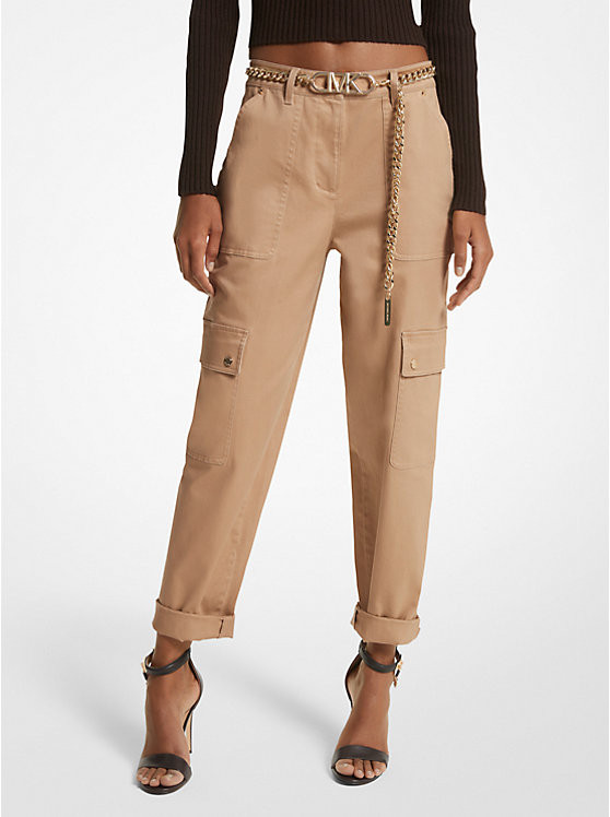 Stretch Organic Cotton Cargo Pants | Michael Kors US