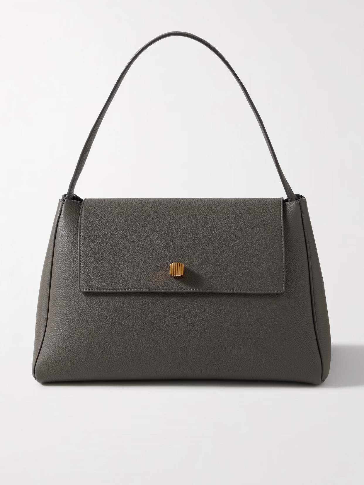 KHAITE - Audrey Textured-leather Shoulder Bag - Gray | NET-A-PORTER (US)