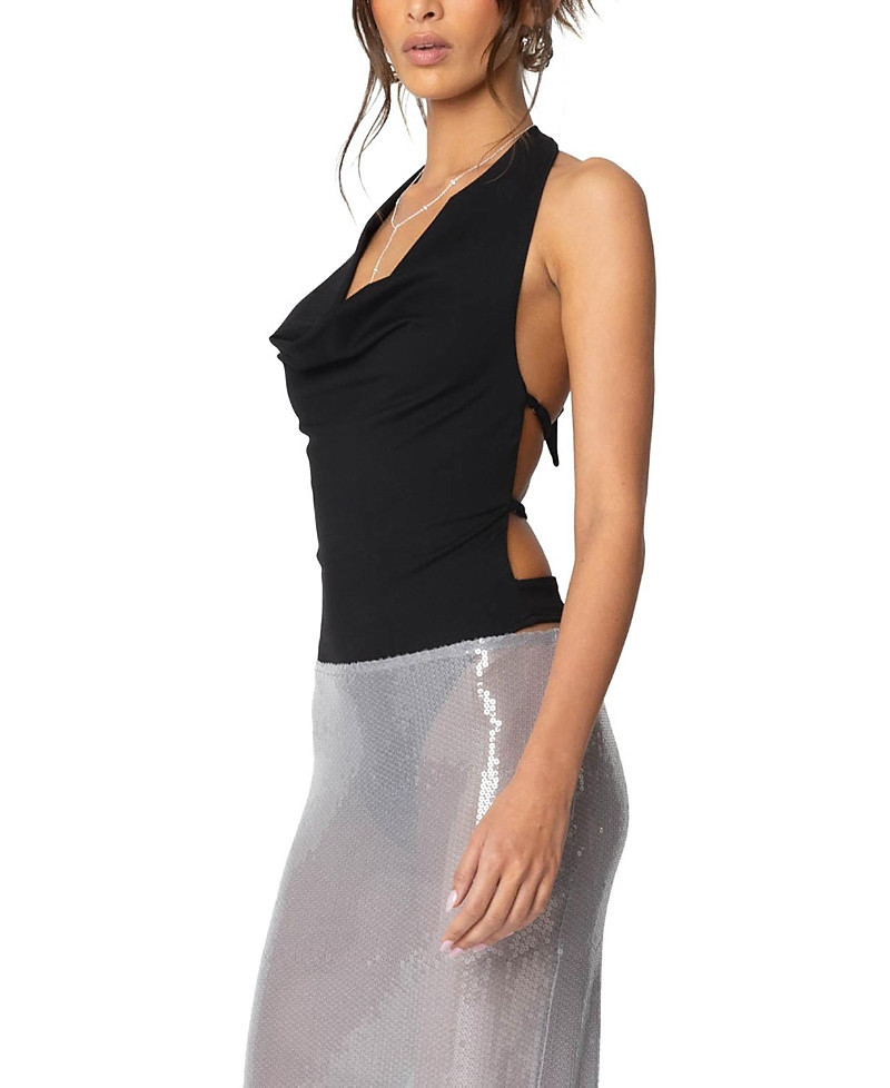 Edikted Backless Cowl Neck Bodysuit | Bloomingdale's (US)