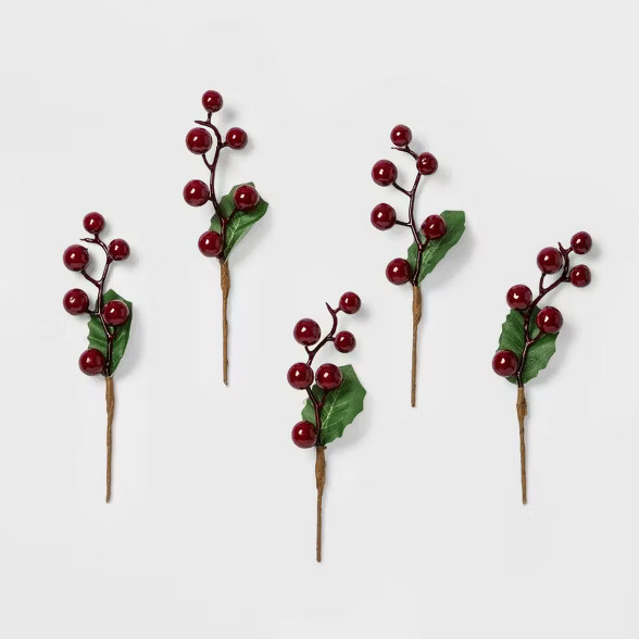 40ct Red Berry Holiday Arrangement Stems  - Wondershop™ | Target