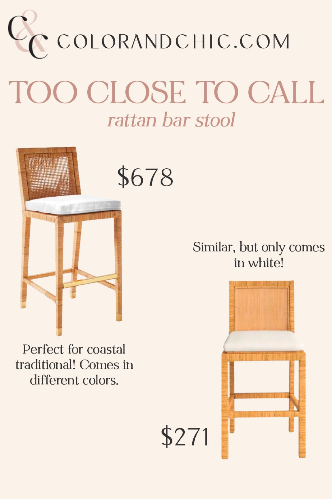 Two barstools that are very similar and super pretty! 

#LTKstyletip #LTKhome