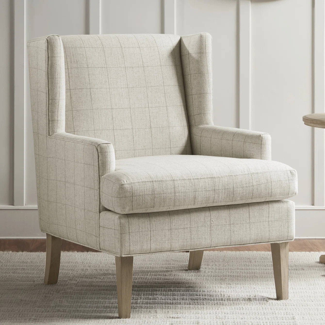 Decker Plaid Wingback Armchair | Wayfair North America