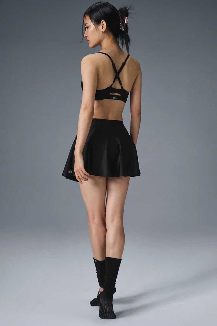 Airlift Down The Line Tennis Skirt - Black | Alo Yoga (US)