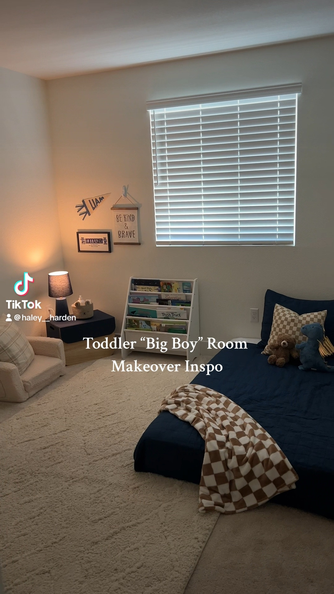 A toddler -friendly room makeover! 🧸🫐🤎🌊✨ a full-size mattress floor bed has been a game changer! 

#LTKHome #LTKFamily #LTKKids