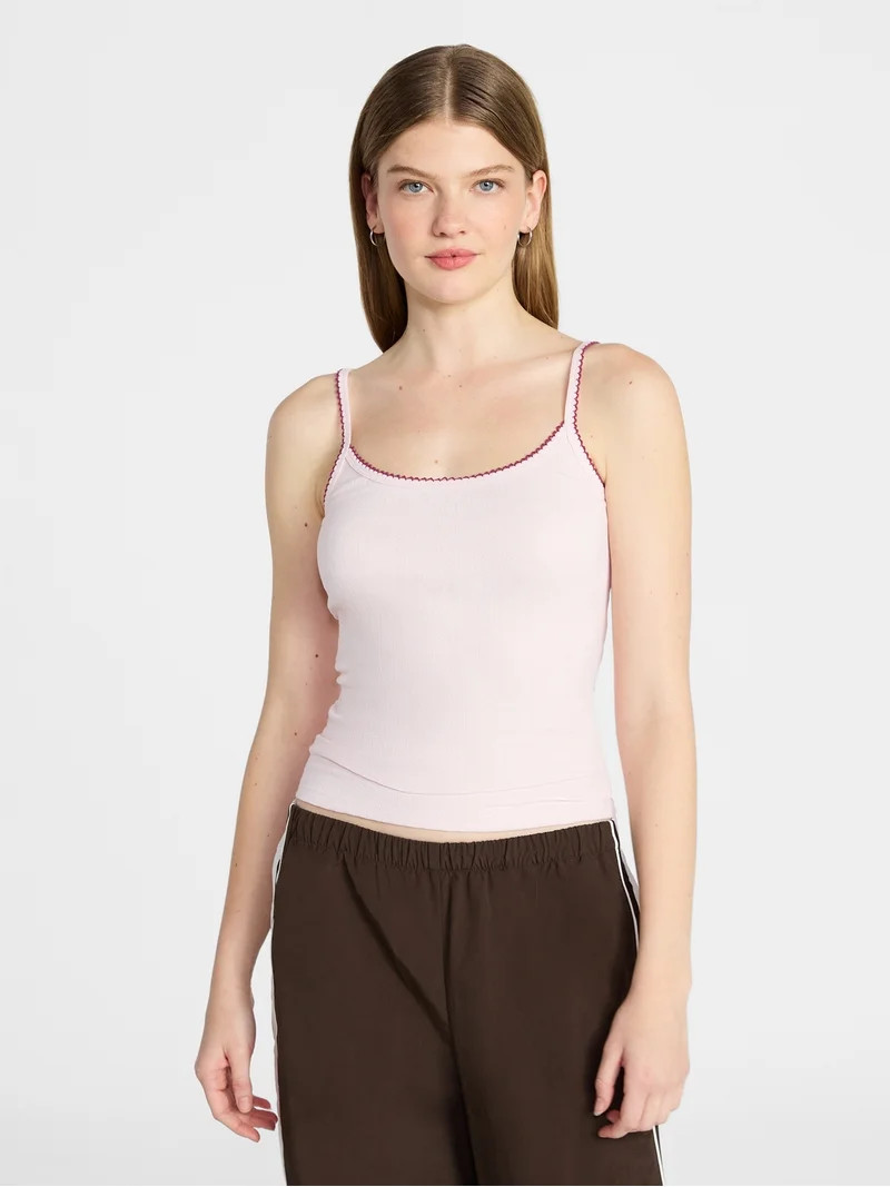No Boundaries Pointelle Tank Top, Women's XXS-XXL | Walmart (US)