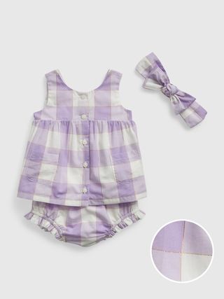 Baby Shiny Gingham Outfit Set | Gap (US)