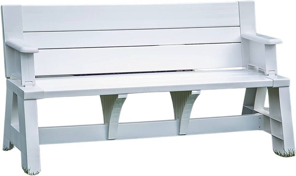 Convert a bench! Bench turns onto a bench/table combo. Put two together and it makes a picnic table  

#LTKSeasonal #LTKHome #LTKFamily