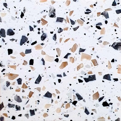 allen + roth A+R Solid Surface Terrazzo Roma Solid Surface White Kitchen Countertop SAMPLE (4-in ... | Lowe's