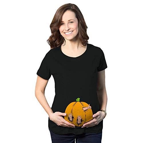 Maternity Skeleton Baby Monster Pumpkin T Shirts Funny Cute Pregnancy Halloween Tees | Amazon (US)
