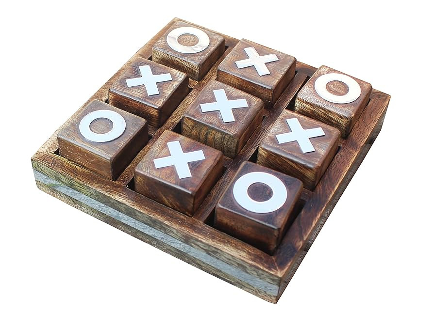 Wooden Tic Tac Toe Game | Board game for kids and family | Table Top Living Room Decor Fun Game |... | Amazon (US)