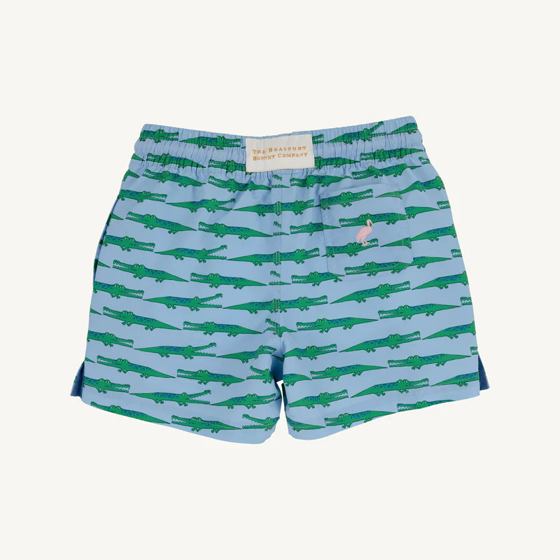 Tortola Trunks - See Ya Later Alligator with Palm Beach Pink | The Beaufort Bonnet Company