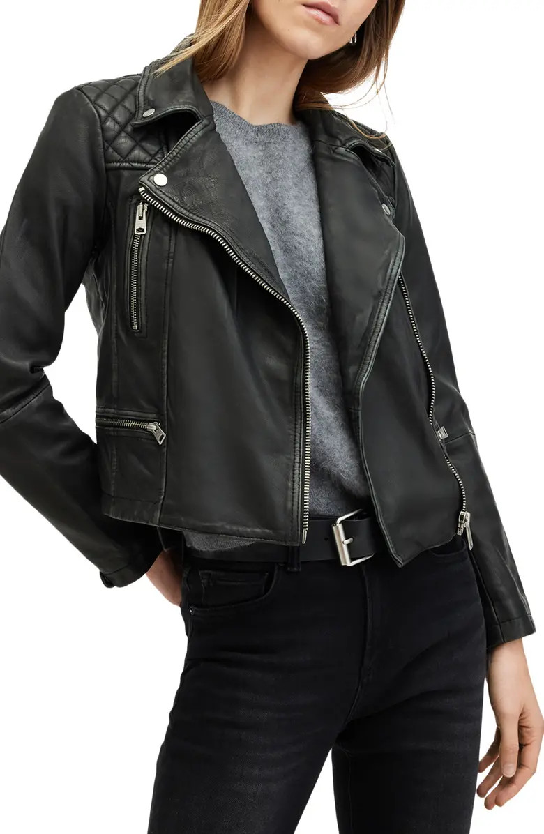 Cargo Leather Biker Jacket | Nordstrom