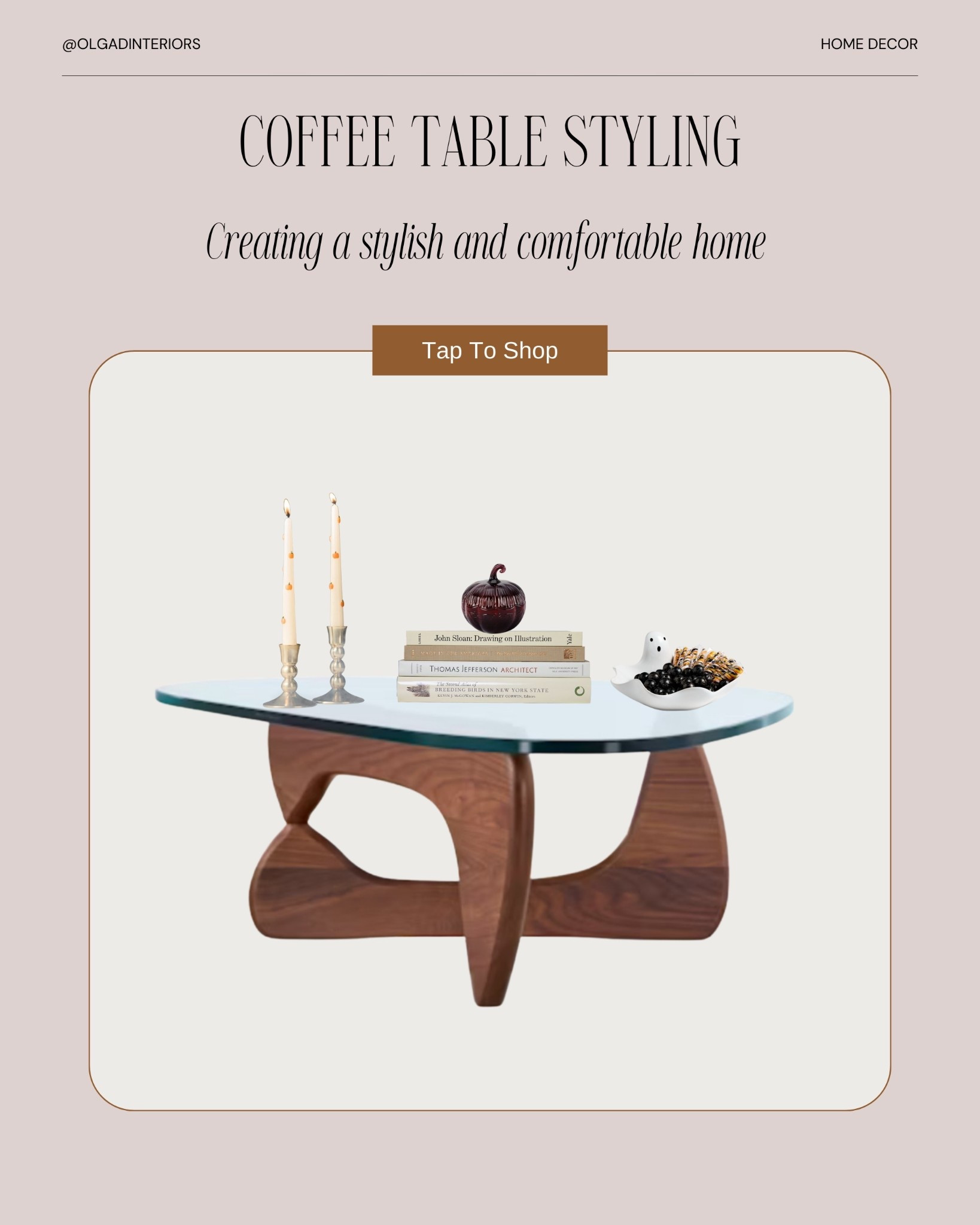 Coffee table styling! I usually have a small candle or a pretty bowl, stack of books and taper candles. #homedecor #falldecor 

#LTKHome #LTKSeasonal #LTKStyleTip