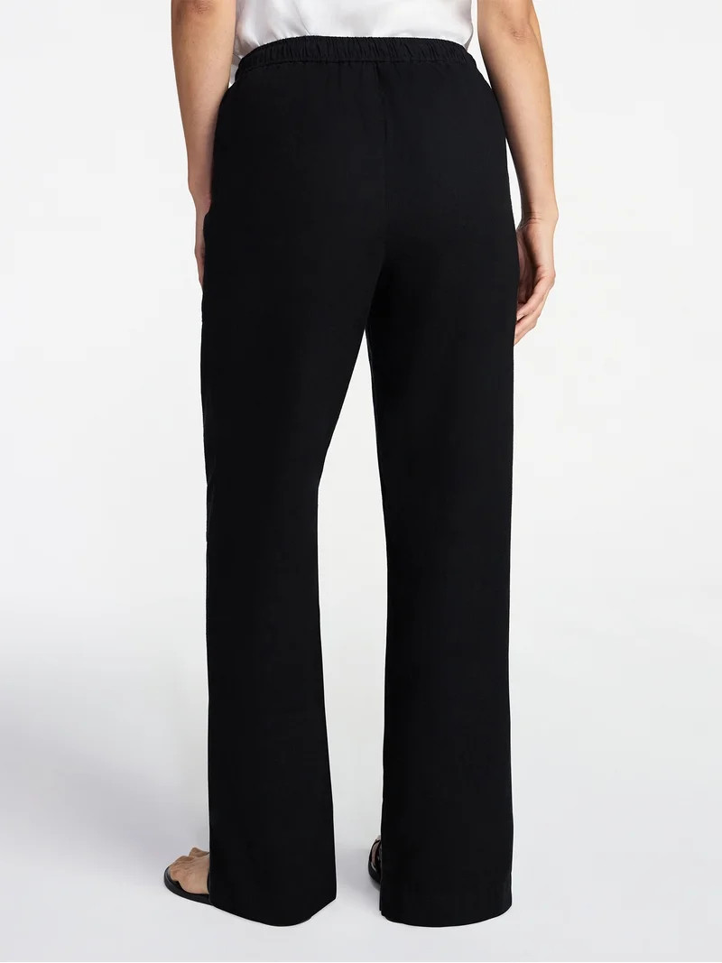 Time and Tru Women's Tapered Linen Blend Pants, Sizes XS-XXXL | Walmart (US)