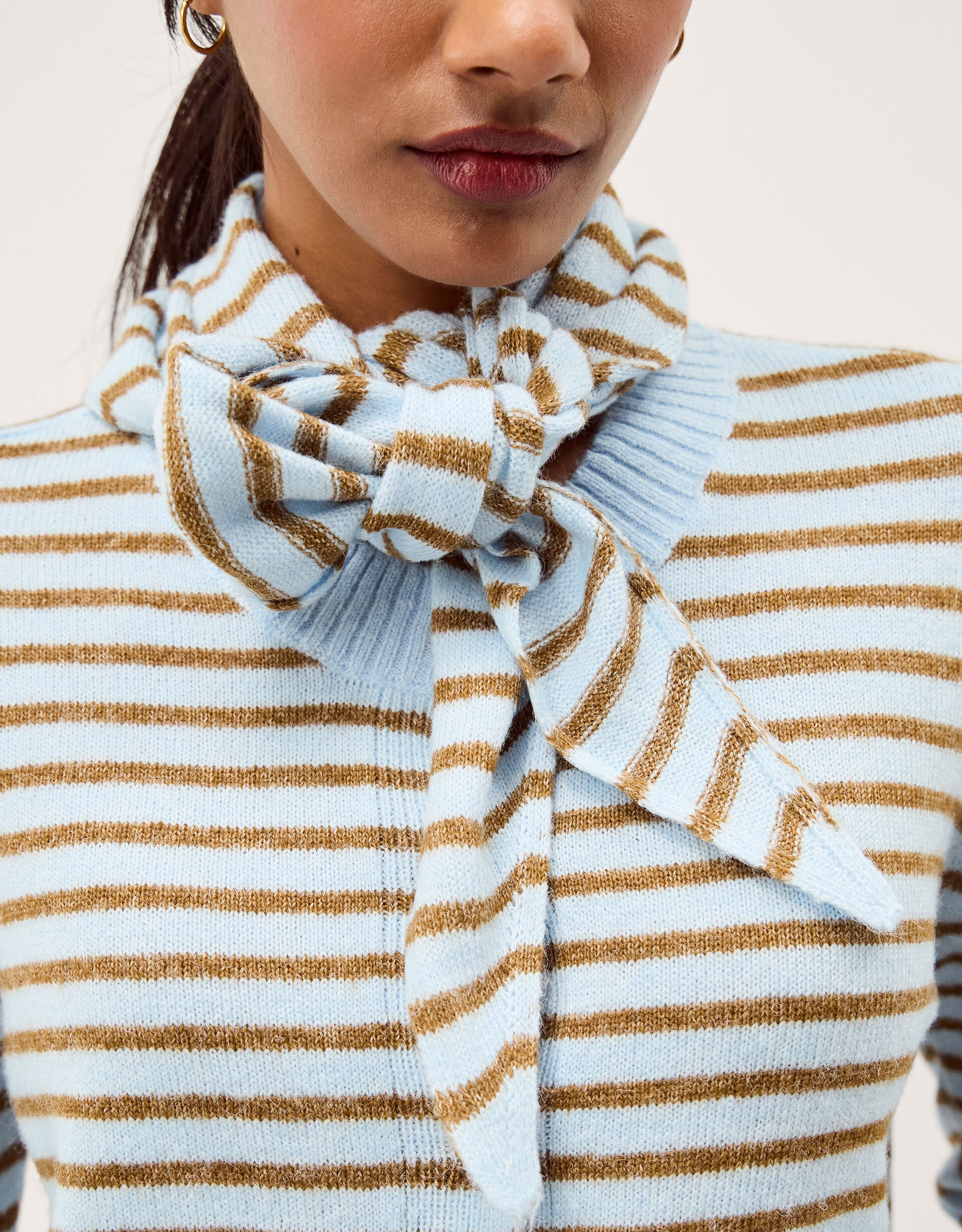Stripe Cardigan & Triangle Scarf  Blue | Monsoon (UK)