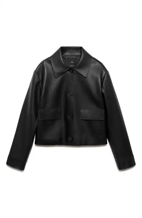 MANGO Sabina Faux Leather Jacket | Nordstrom | Nordstrom
