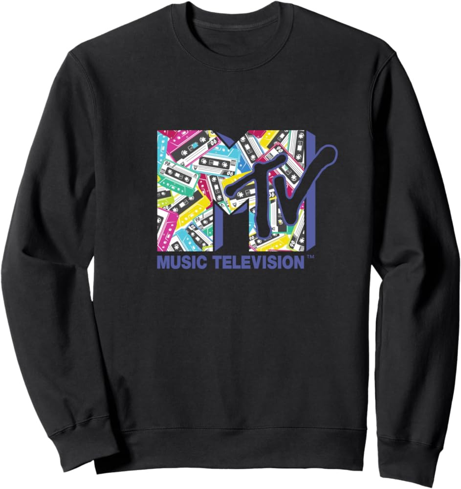 Mademark x MTV - The official MTV Logo with the classic 80s tapes Sweatshirt | Amazon (US)
