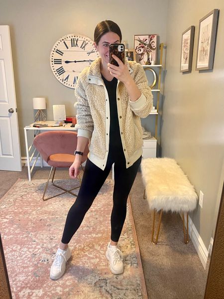Amazon fashion
Amazon deal
Sherpa jacket
Lulu dupe leggings
Align dupes
Chunky white sneakers
Winter outfit ideas
Casual style
Street style 

#LTKstyletip #LTKunder50 #LTKSeasonal