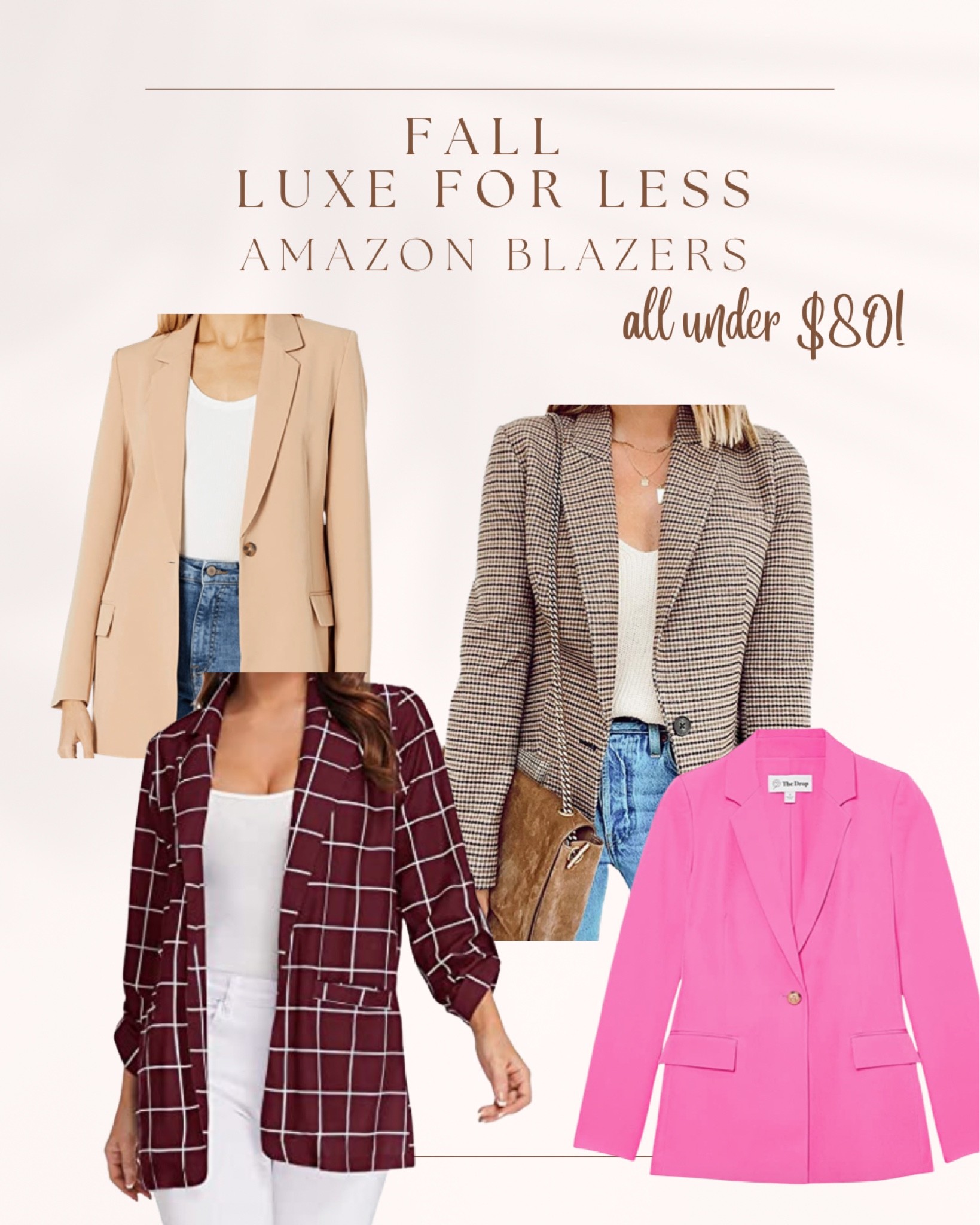 Fall luxe looks for less - blazers from Amazon!

#LTKSeasonal #LTKworkwear #LTKstyletip