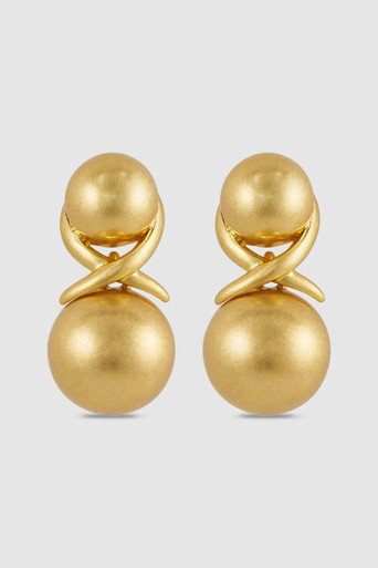Amelie Drop Earrings Worn Gold | Oroton