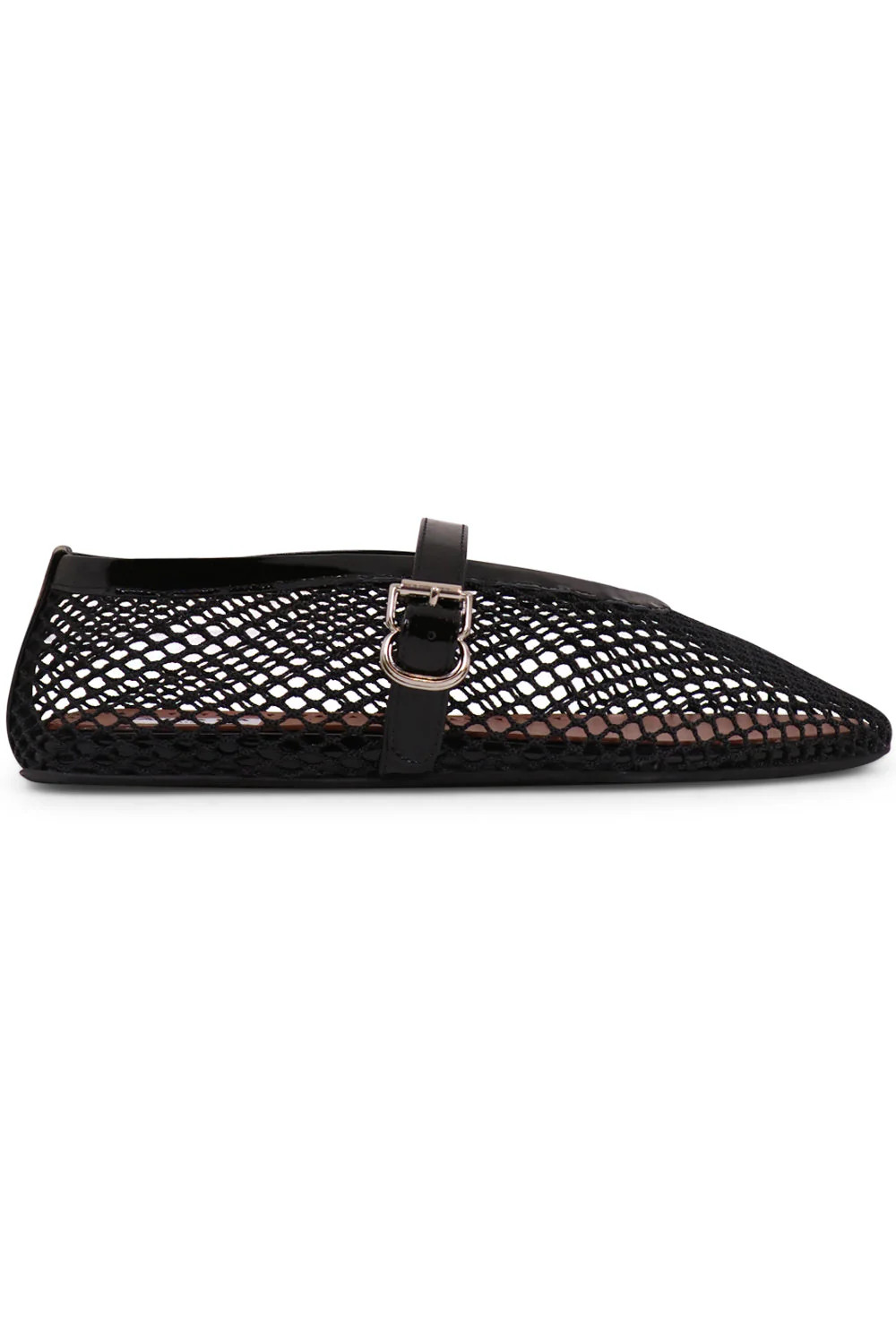 ALAIA BALLERINA STRAP FLAT BLACK NEW SEASON PARLOUR X ONLINE SYDNEY | ParlourX (Global)
