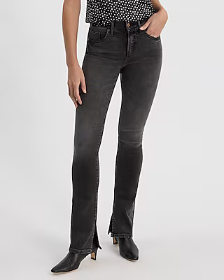 Mid Rise Washed Black Hyper Sculpt Skyscraper Jeans | Express