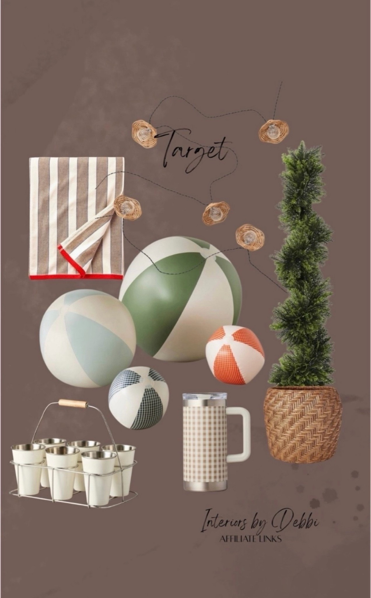 Target Finds
Beach towel, beach balls, faux spiral tree, outdoor string lights, transitional home, modern decor, amazon find, amazon home, target home decor, mcgee and co, studio mcgee, amazon must have, pottery. barn, Walmart finds, affordable decor, home styling, budget friendly, accessories, neutral decor, home finds, buy new arrival, coming soon, sale alert, high end look for less, Amazon favorites, Target finds, cozy, #target

#LTKSeasonal #LTKHome