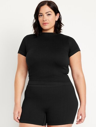 Fitted Seamless Ribbed T-Shirt | Old Navy (US)