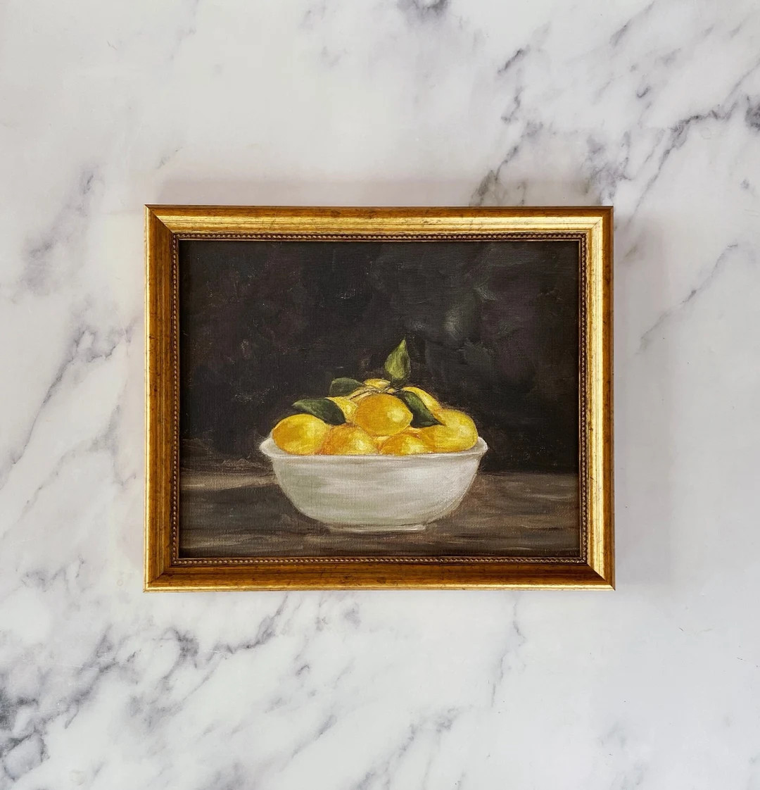 BITTERSWEET Art Print - Unframed Oil Painting Print - Oil Painting Still Life - Lemon Oil Paintin... | Etsy (US)