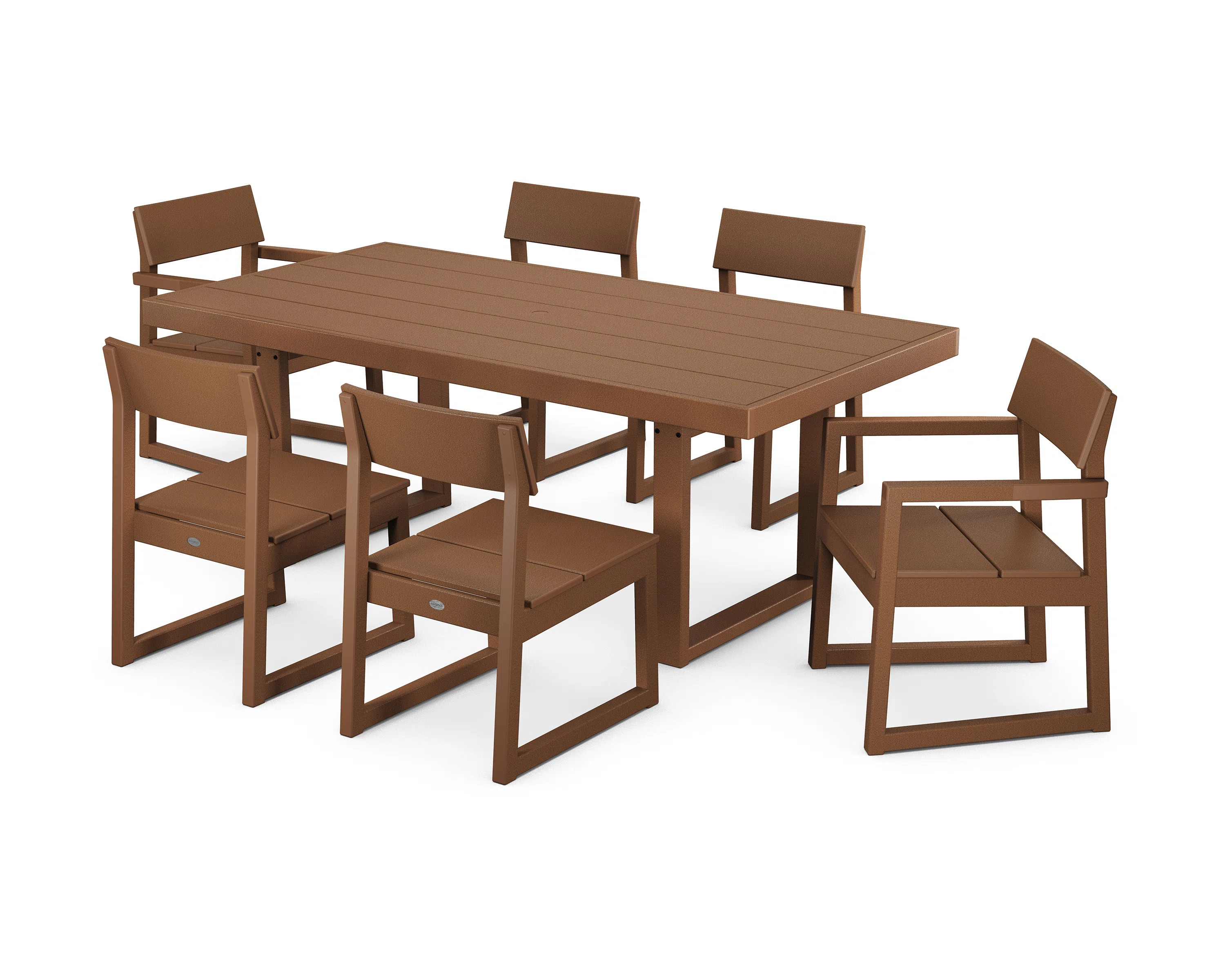 Edge Rectangular 6-Person 78'' Long Dining Set (Set of 7) | Wayfair North America