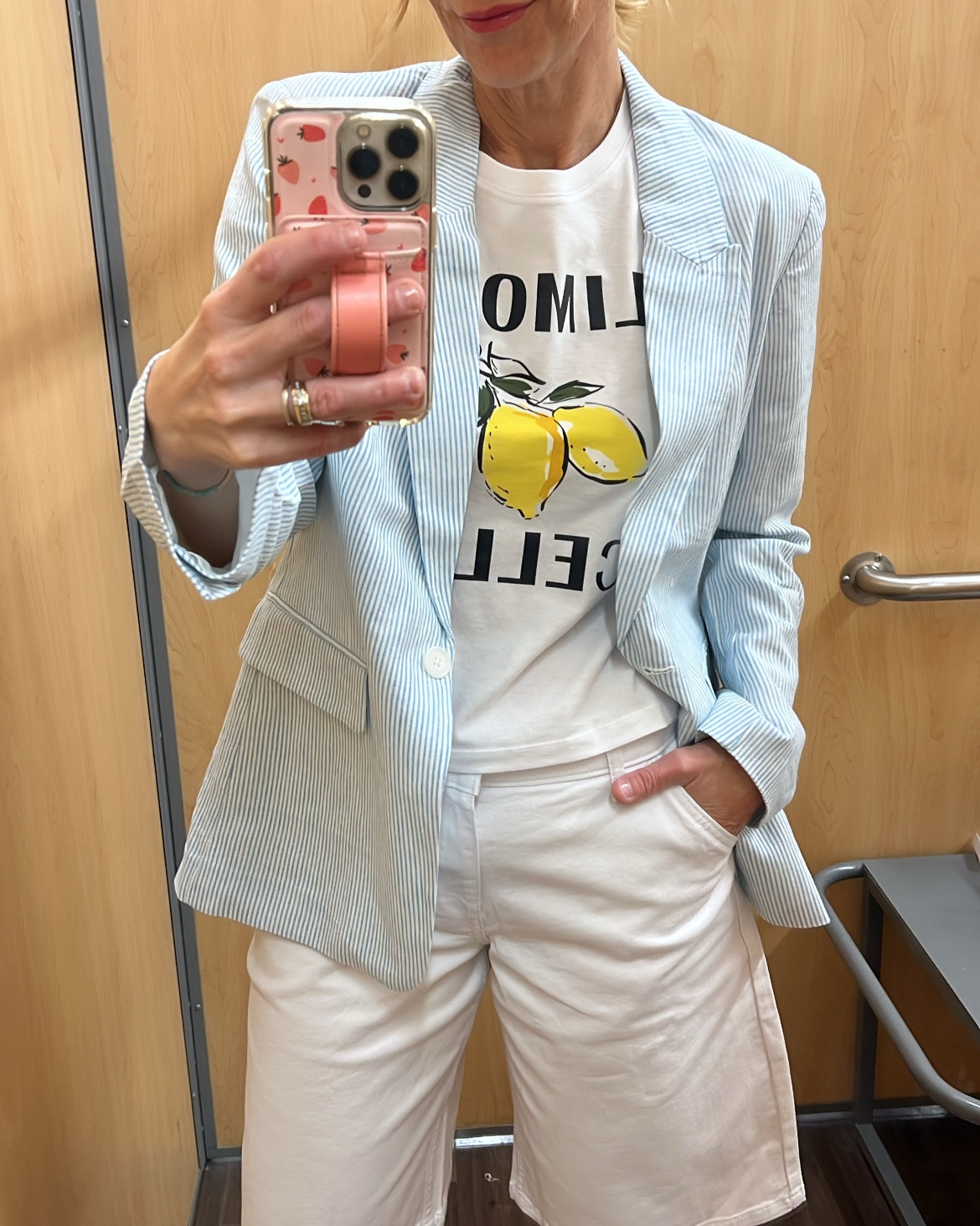Hello Walmart!!! 
Put together some looks  for less for you. This one says, “Let’s go on vacation!” 

Linen Blue/White striped Blazer- Size down 1- I’m in a Small
White jean shorts- TTS- I’m in an 8.
Lemon Tee- I’m in a small. I would have been fine in medium too.
Black/White Sweater- TTS
Blue dress- Size down 1 or 2- i’m in a small 
Black/white dress -TTS
Green dress - TTS
Navy dress - TTS
fuchsia dress - TTS

Sandals TTS
Better Jeans- I’m normally an 8 and I like the 6 better.

Hope this helps. Happy Shopping.
#walmartfashion
@walmartfashion


#LTKWorkwear #LTKStyleTip #LTKFindsUnder50