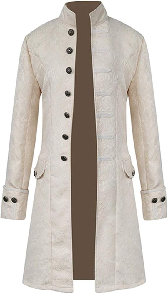 WISHU Mens Vintage Tailcoat Jacket Goth Long Steampunk Formal Gothic Victorian Frock Coat Costume... | Amazon (US)