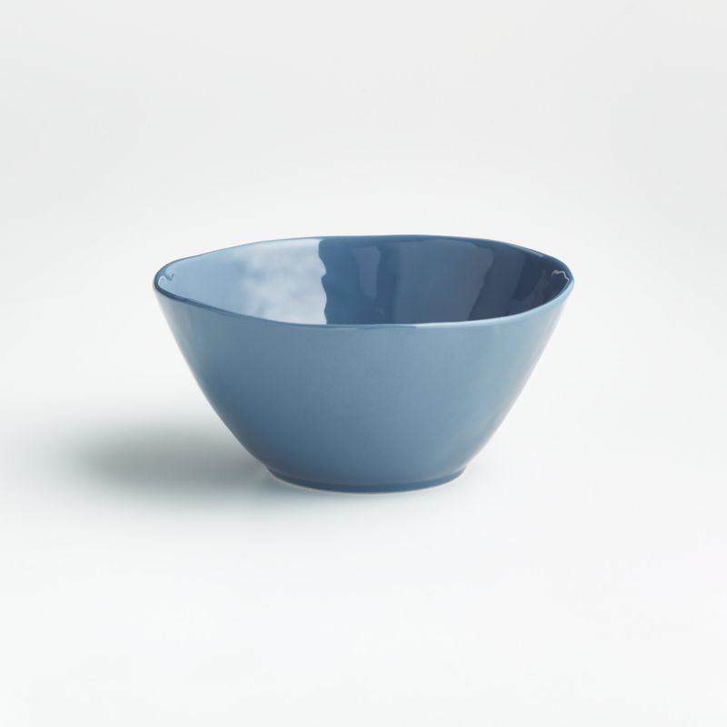 Mercer Denim Blue Ceramic Cereal Bowl + Reviews | Crate & Barrel | Crate & Barrel