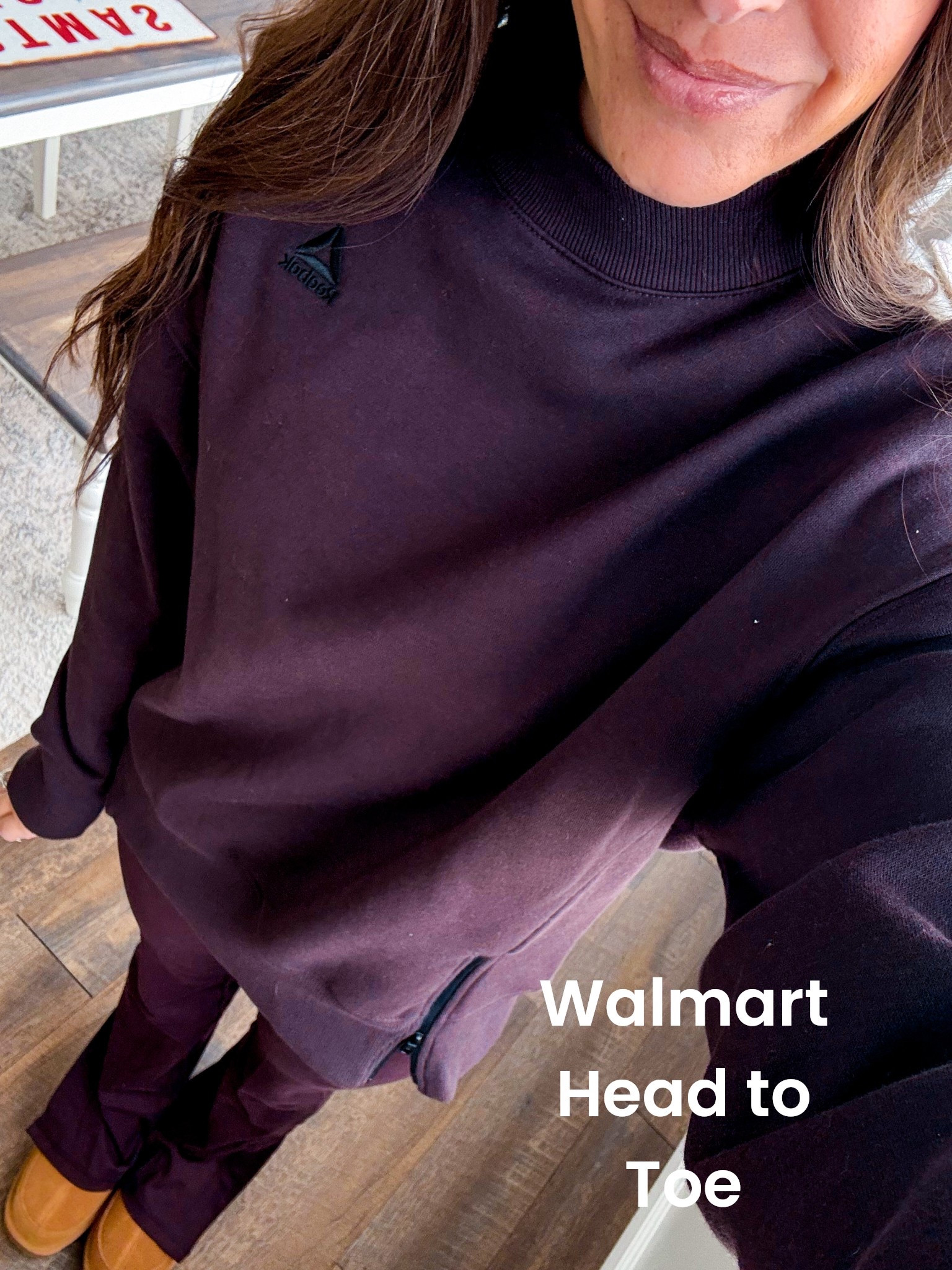 Walmart cozy set! Wearing XS in both Reebok and
Shoes tts 

#LTKSaleAlert #LTKFindsUnder50 #LTKFindsUnder100