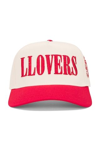 LLOVESICK Llovers Snapback Cap in Cream & Red from Revolve.com | Revolve Clothing (Global)