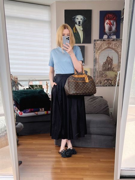 I’m playing with my wardrobe today and I took this skirt from summer to fall 👉 it just reinforces how much I hate summer. 
Bag is vintage. 

•
.  #summerlook  #torontostylist #StyleOver40  #vintagelouisvuitton #thriftFind #thriftstyle #secondhandFind #fashionstylist #FashionOver40  #MumStyle #genX #genXStyle #shopSecondhand #genXInfluencer #WhoWhatWearing #genXblogger #secondhandDesigner #Over40Style #40PlusStyle #Stylish40s #styleTip  #secondhandstyle 

 

#LTKunder50 #LTKstyletip #LTKSeasonal