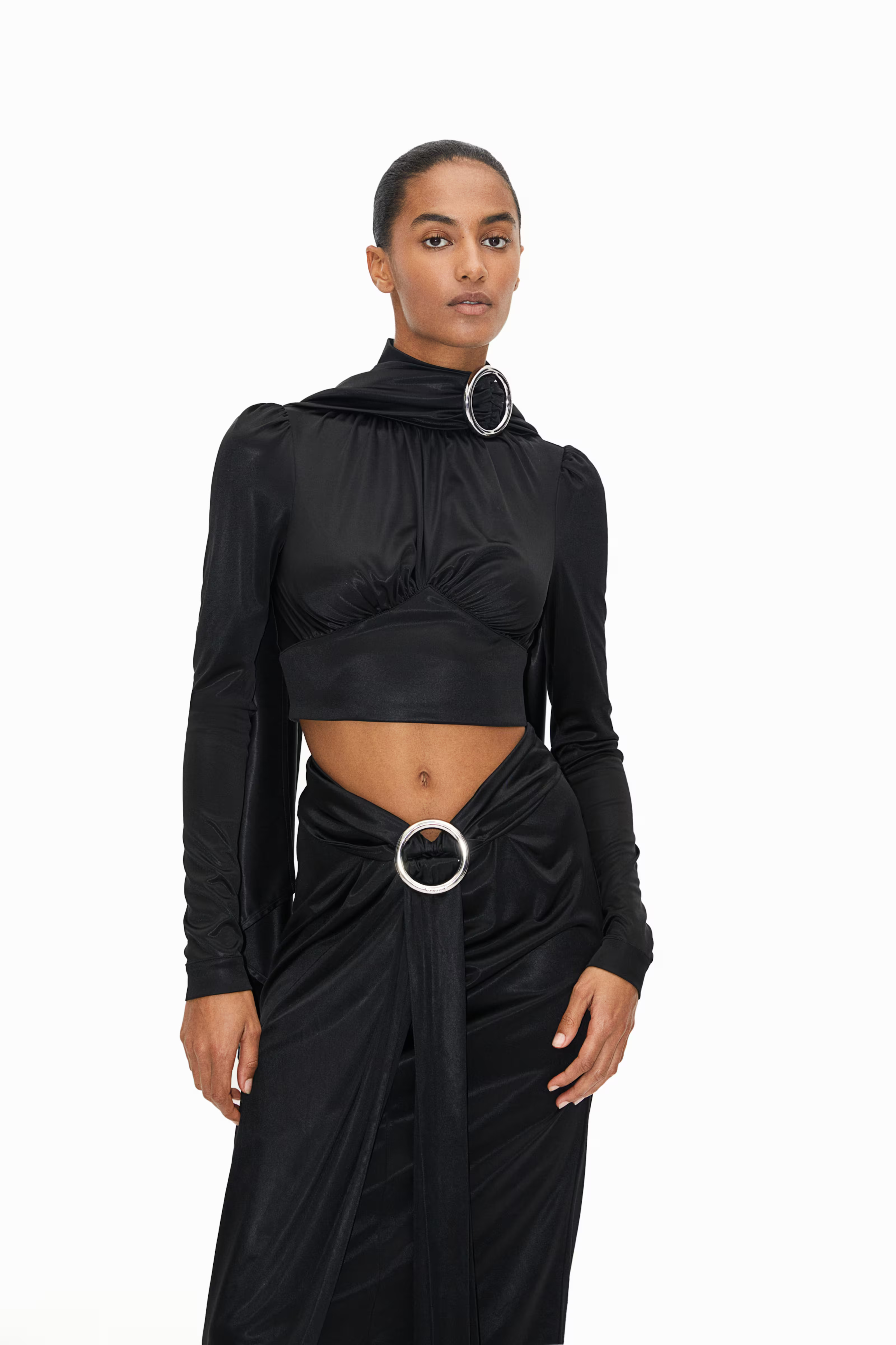 Jersey scarf-detail top | H&M (UK, MY, IN, SG, PH, TW, HK)