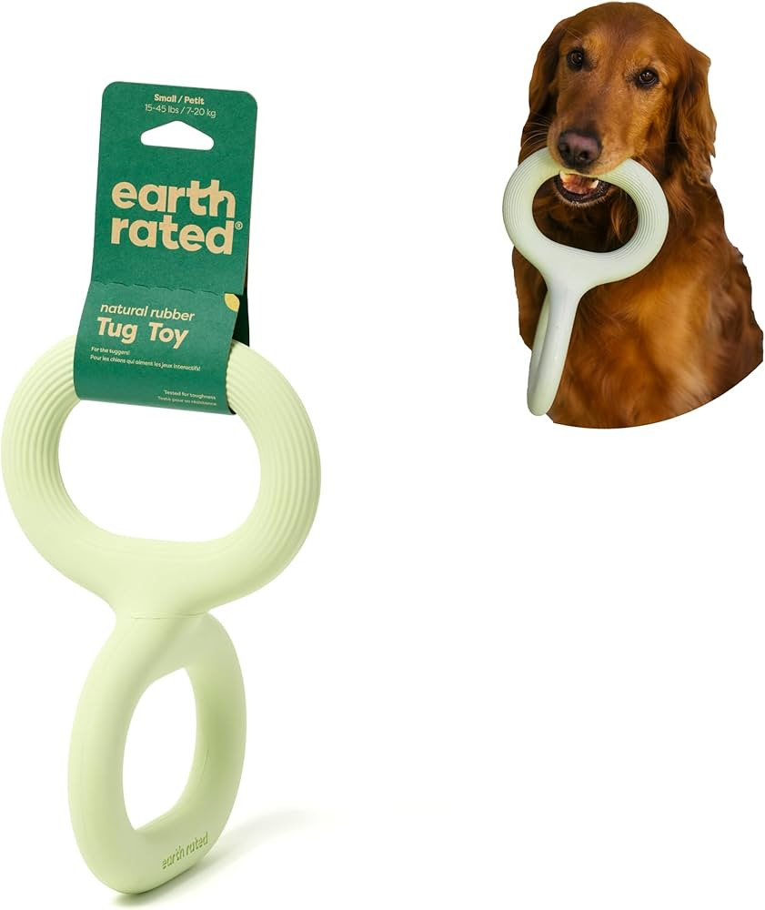 Earth Rated Tug of War Dog Toy, Durable Natural Rubber Dog Tug Toy with an Ergonomic Grip, Small | Amazon (US)
