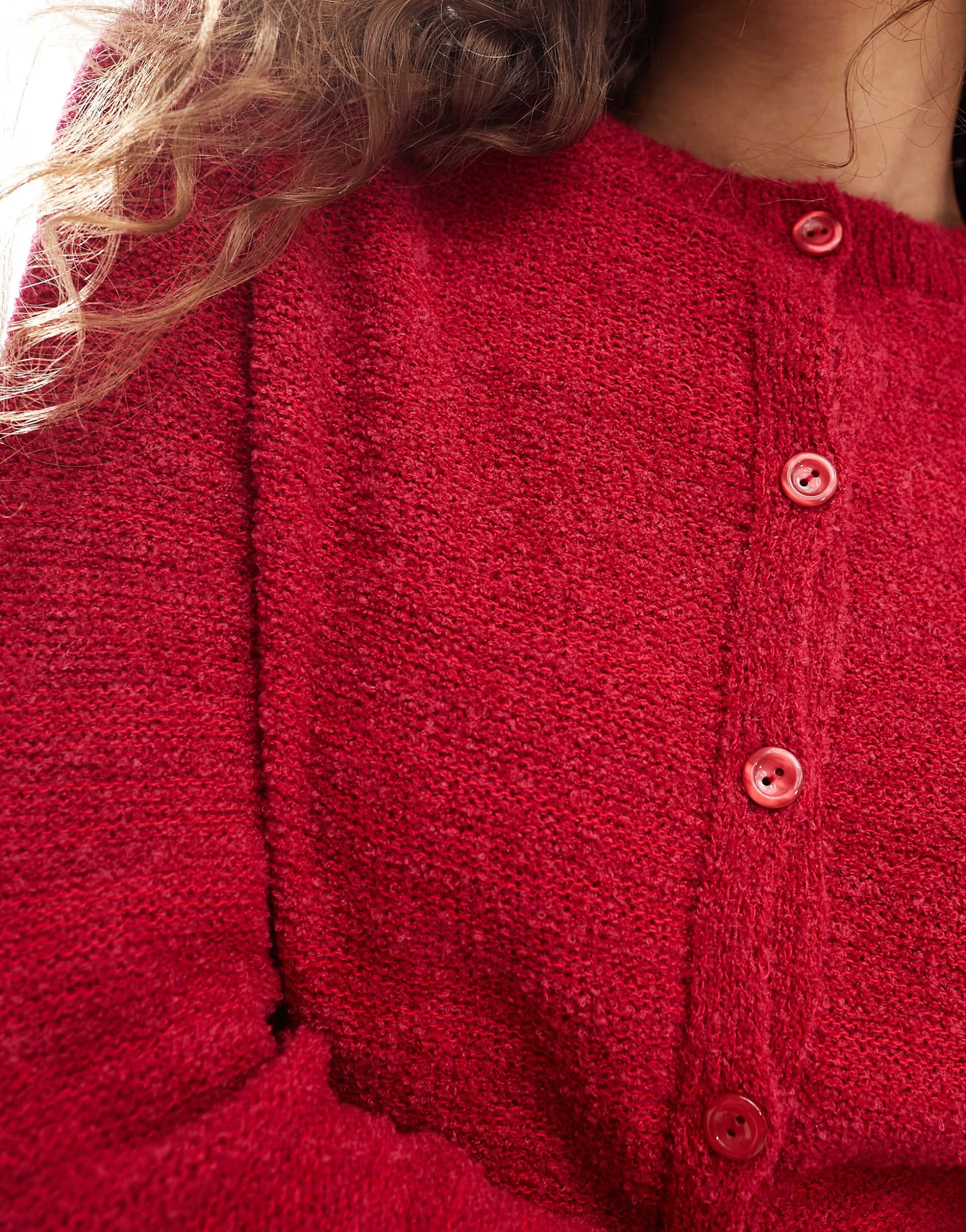 Reclaimed vintage micro cardigan in red | ASOS (Global)