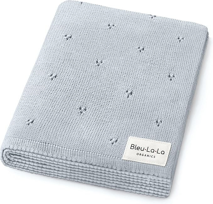 Organic Pointelle Receiving Swaddle Blanket for Boys & Girls - 100% Luxury Organic Soft Cotton Kn... | Amazon (US)