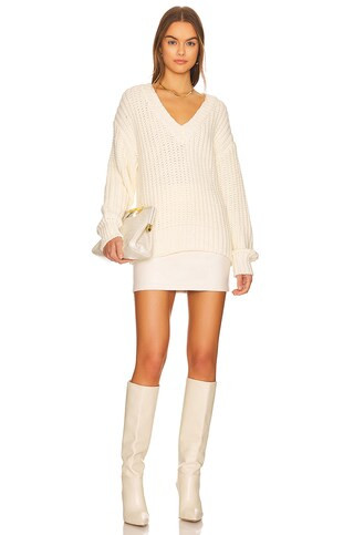 LBLC The Label Abby Vegan Leather Mini Skirt in Ivory from Revolve.com | Revolve Clothing (Global)