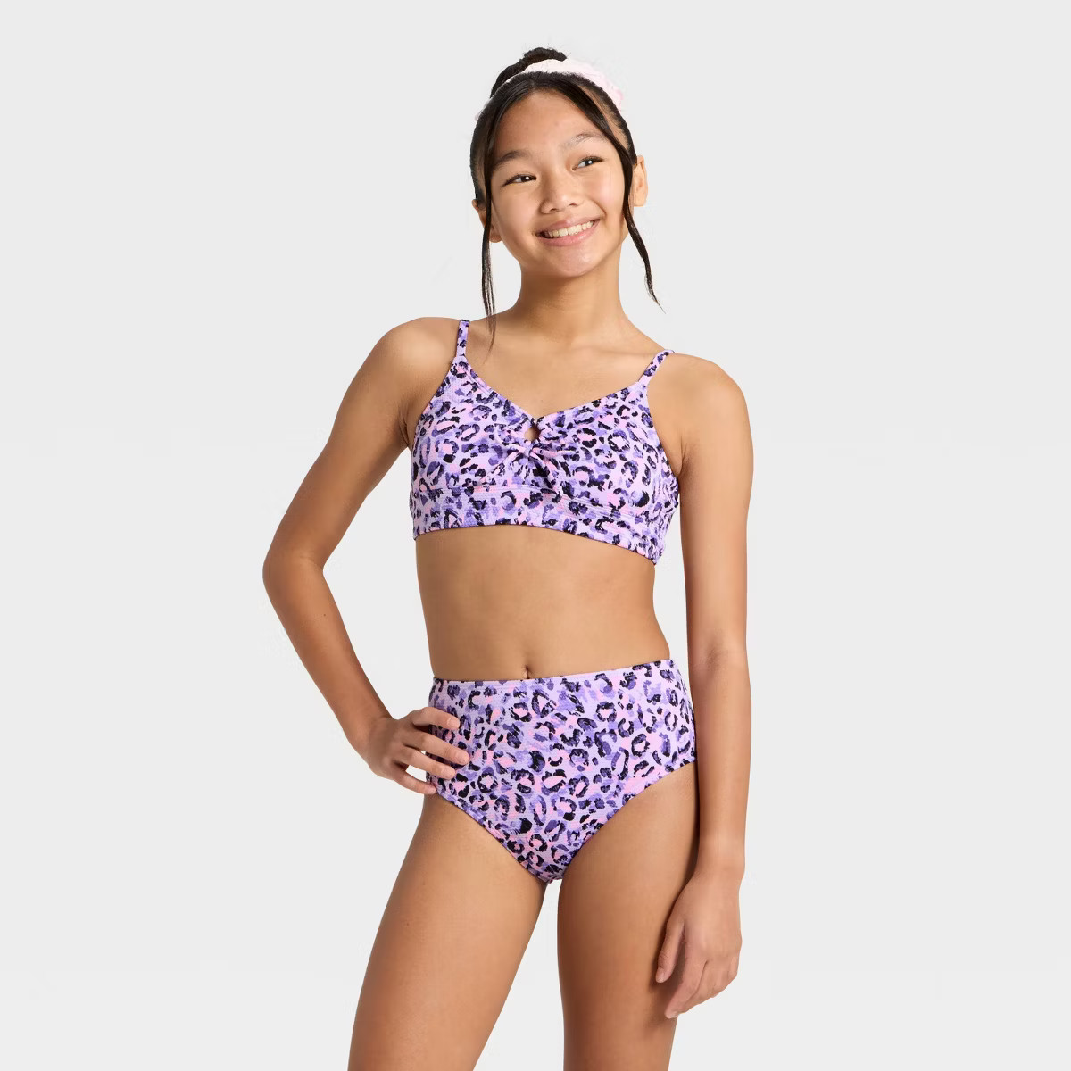 Girls' Leopard Dreams Bikini Set - art class™ Purple | Target