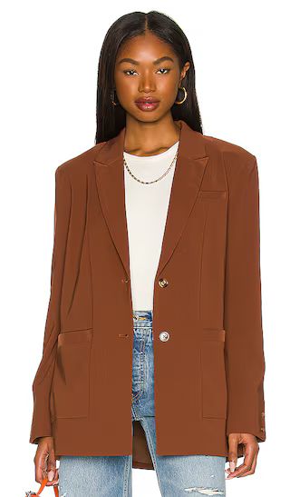 Luciana Blazer in Chocolate Brown | Revolve Clothing (Global)