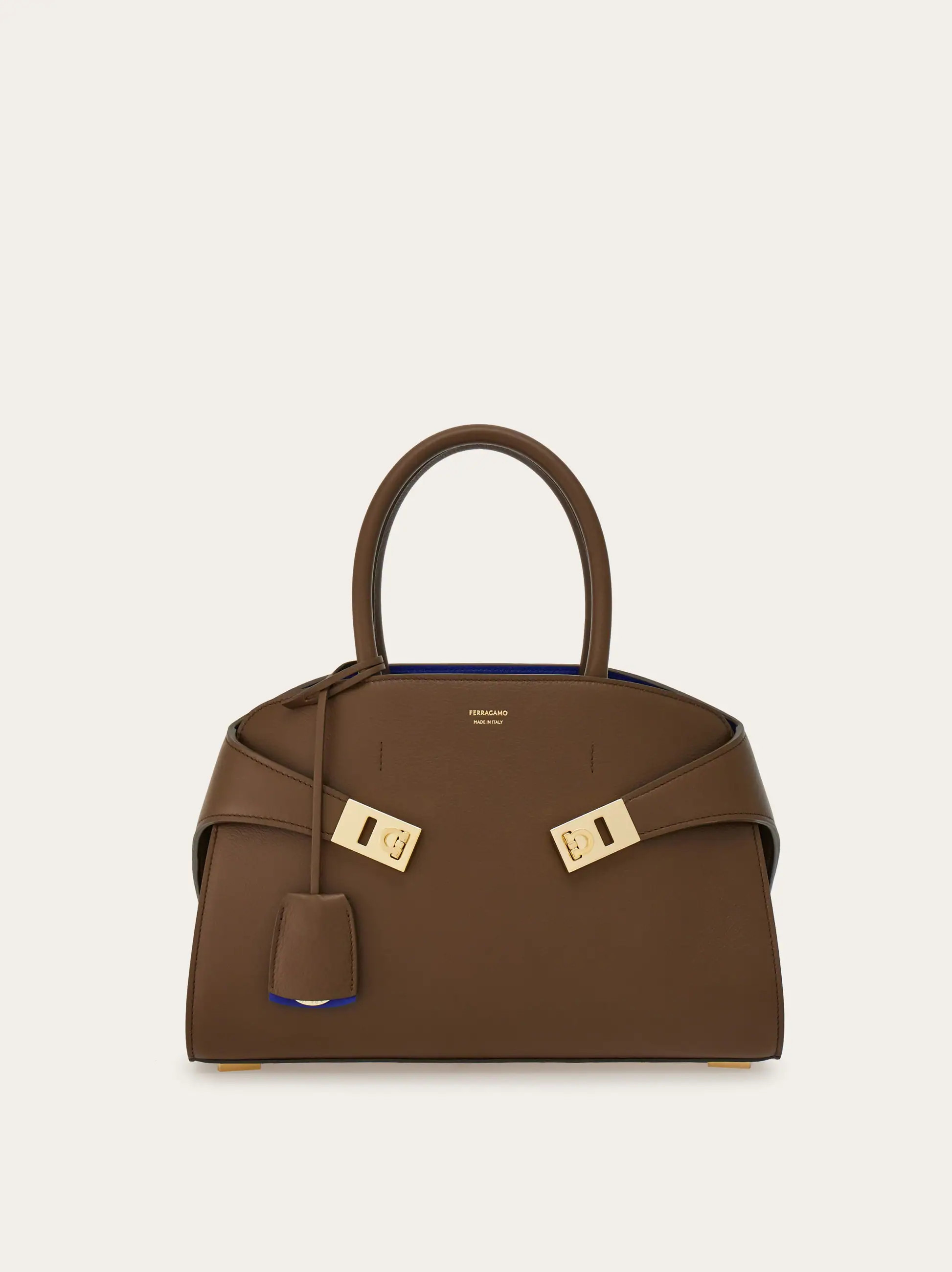 Ferragamo Women Hug bicolor handbag (M) Brown | Ferragamo